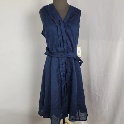 Jones New York Women's Navy Blue Sleeveless Dress NEW Size 14P 14 P Petite $129 - Image 1 of 4