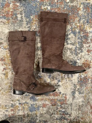 TOD'S Botas de Gamuza Chocolate con Correas y Hebilla 1" Tacón Alto PO Botas EU39 Foto 1 de 4