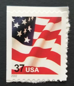 US 2002 Scott # 3634 FLAG large "2002" -  37c MNH SA Stamp - Picture 1 of 1