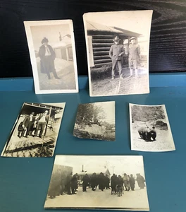 Antique Lot 1912-1914 Photos & RPPC Fort Gibbon Tanana Alaska Soldiers/Dog Sled - Picture 1 of 12