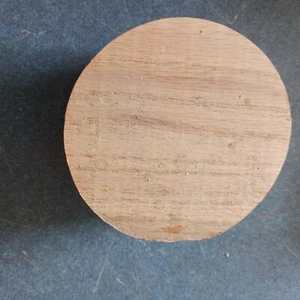 Oak 4 3/4" Diameter X 4" Dia. Tapered Round Blocks of Wood 2" Thick (Lot 0f 12) - Picture 1 of 3