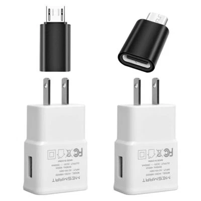 Carregador de carro de parede tipo C fêmea para micro USB macho conversor para Samsung Acer HTC - Imagem 1 de 4
