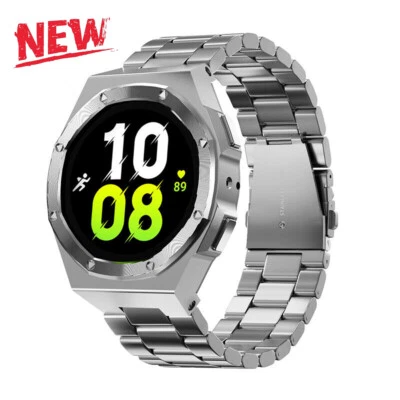 Funda de acero para Samsung Watch4 Classic 46MM 4 5 40/44MM 5Pro 45 mm + correa de goma Foto 1 de 4