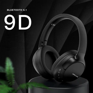 Bluetooth Headphones Over Ear Wireless Headphones Noise Cancelling w/Microphone - Picture 1 of 18
