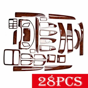 Kit de cubierta de tablero interior de grano de madera para Toyota Land Cruiser Prado FJ120 2003-2009 - Imagen 1 de 7