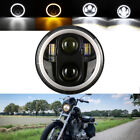 Round 5-3/4" 5.75" inch LED Projector Headlight Hi/Lo Beam for Motorcycle Motor