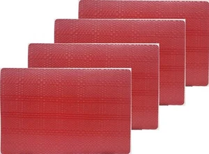 4er-Set gleiche Küche strukturierte Vinyl PVC Schaum Rückseite Tischsets (12""x18"") BURGUND, AL - Bild 1 von 16
