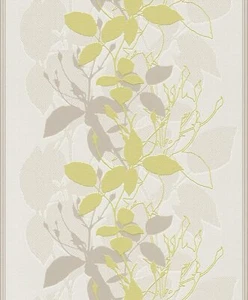 Rasch Vliestapete Home Vision 410532 Ranke gelbgrün-taupe-creme  Perlmuttglanz - Bild 1 von 3