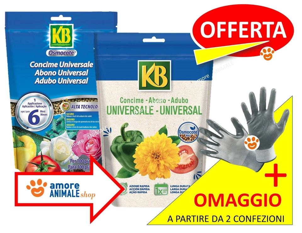 KB OSMOCOTE Concime UNIVERSALE → 750 gr  Per Fiori Frutti Orto  (da D. c. +GU) - Immagine 1 di 1
