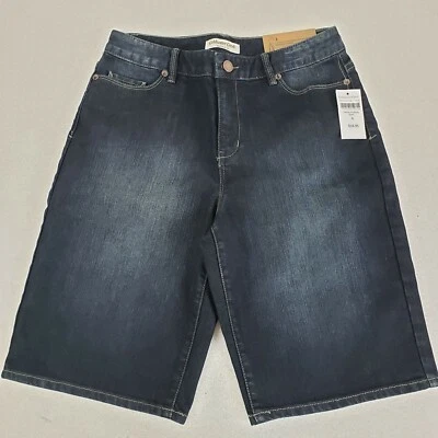 Jeans de caminhada Coldwater Creek feminino preto lavagem escura premium tamanho 4 - Imagem 1 de 4