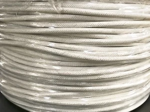 SRML WHITE 12 AWG 100' FT FIBER GLASS BRAID APPLIANCE HI TEMP WIRE MOTOR LEAD - Picture 1 of 1