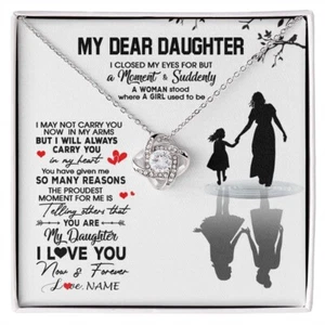 Personalized To My Daughter Necklace From Mom, Mother Letters For Her Daughter - Picture 1 of 6