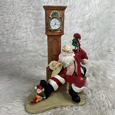 Howard Miller Santa Claus Checking in Twice Christmas Clock No Box Used  - Image 1 of 4