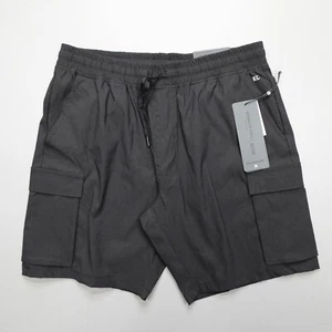 Pantalones Cortos de Carga Kenneth Cole Tech Jogger Elastizados Resistentes al Agua Tejidos Nylon Negros - Imagen 1 de 14