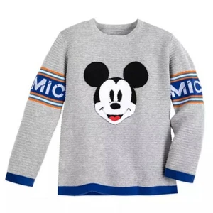 Disney Store Mickey Mouse Gray Grey Sweater Child Kids Boys Size 5/6 NEW - Picture 1 of 3