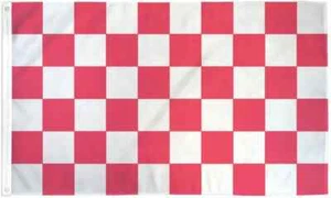 Pink & White Checkered 3x5ft Poly Flag Auto Checkered Racing Dealership Flag - Picture 1 of 4