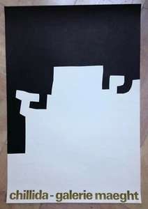 CHILLIDA Galerie Maeght AFFICHE LITHOGRAPHIEE ORIGINALE PARIS  - Imagen 1 de 3