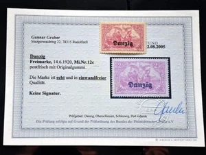 DANZIG Michel Nr. 12 c postfrisch BPP Fotobefund Gruber Einwandfrei 600€ - Bild 1 von 1