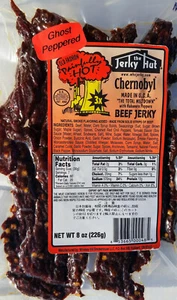 Chernobyl Ghost Pepper Beef Jerky Extremely HOT!!! Jerky Hut 8oz Bag *1/2 Pound* - Picture 1 of 2