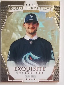 2022-23 UD Black Diamond Shane Wright Exquisite Collection Rookie Draft Day /75 - Picture 1 of 2