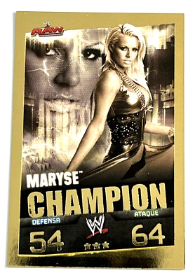 2009 WWE Topps Slam Attax Evolution TCG #015 MARYSE Champion Raw Foil - Image 1 of 2