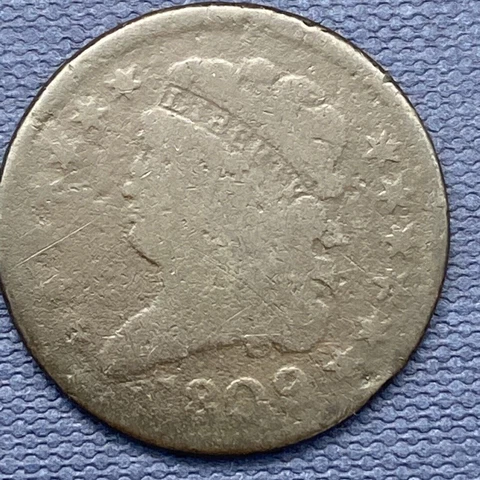 1809 Classic Head Half Cent 1/2 Cent Circulated  #40724 Cover