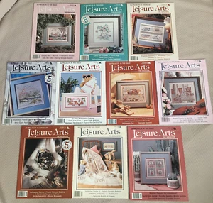 10 Leisure Arts The Magazine Back Issues 1988-1991 Cross Stitch Needlepoint - Picture 1 of 12