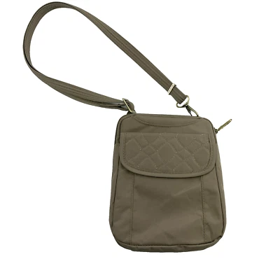 Travelon Bolso Bandolera Acolchado Delgado Firma Antirrobo Bolso de Nylon Sable Foto 1 de 4