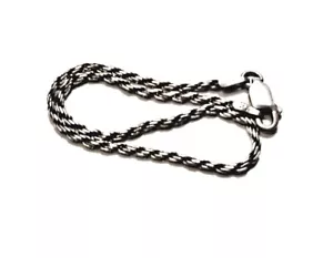 Sterling Silber Seil Kette Armband ca. 1/16” breit 1,5 mm 7” lang - Bild 1 von 8