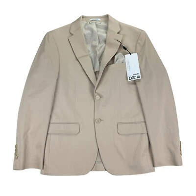 Bar III Hombres Calce Ajustado Algodón Elástico Sólido Traje Chaqueta Tostado 38S Foto 1 de 4