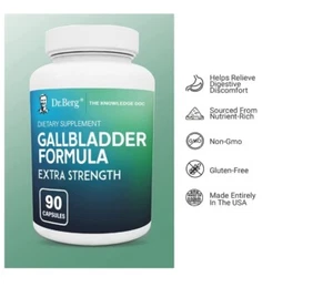 Dr Bergs Gallbladder Formula 90 capsules, Better Digestion Improved Absorption - Picture 1 of 2