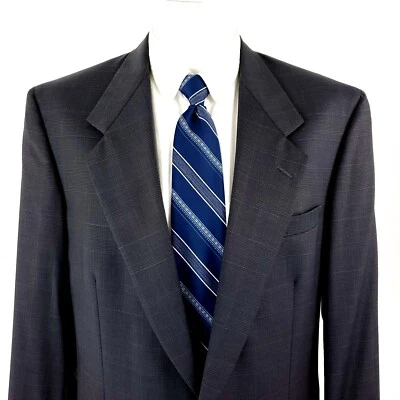 Abrigo deportivo Austin Reed lana 2 botones 40L gris Glen a cuadros Blazer Foto 1 de 4