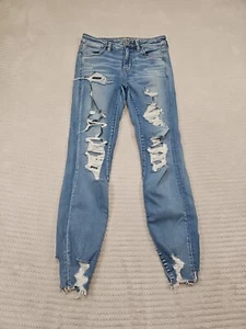 Jeans American Eagle donna 4 regular hi rise jegging super elasticizzato x invecchiato - Foto 1 di 9