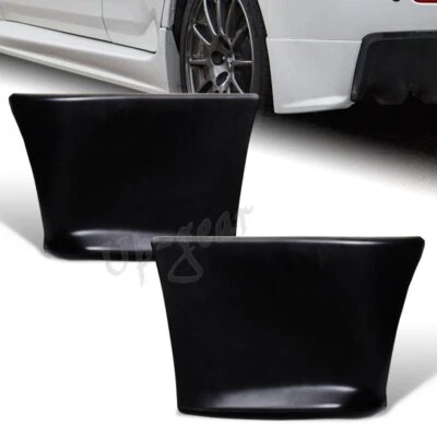 适用于 08-15 Lancer Evolution 10 后保险杠唇围裙聚氨酯 2 件黑色 — 第 1/4 张图片