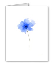 Blue Flower Note Cards With Envelopes