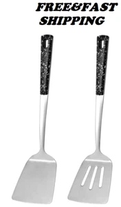 2 Pack metal spatula set, kitchen utensils, cooking utensils,Turner, mini spa... - Picture 1 of 8