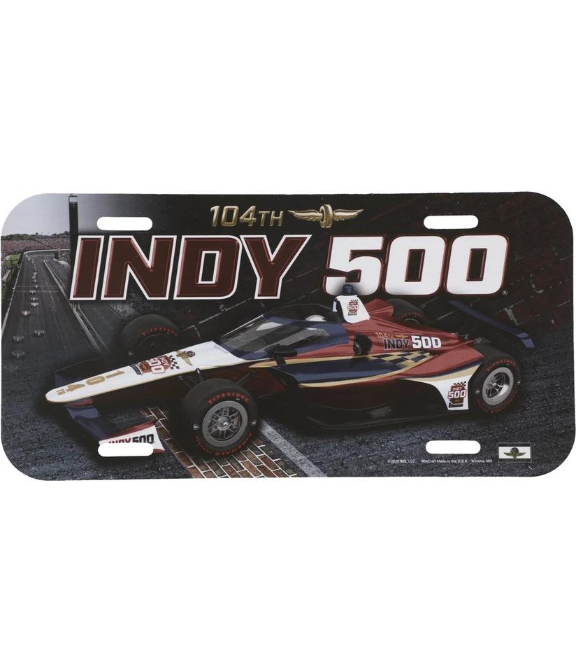 Indy 500 Unisex 104th Event License Plate Cover Souvenir, Multicoloured - Image 1 of 1