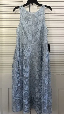 Adrianna Papell Dress 12 / 14 Lace Sheath Blue Wedding Guest Mother Bride NWT - Image 1 of 4