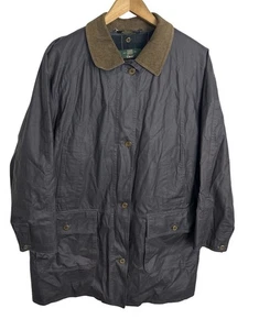Orvis Jacket Men’s Waxed Cotton Barn Field Coat Corduroy Trim Lined Jacket Sz XL - Picture 1 of 7