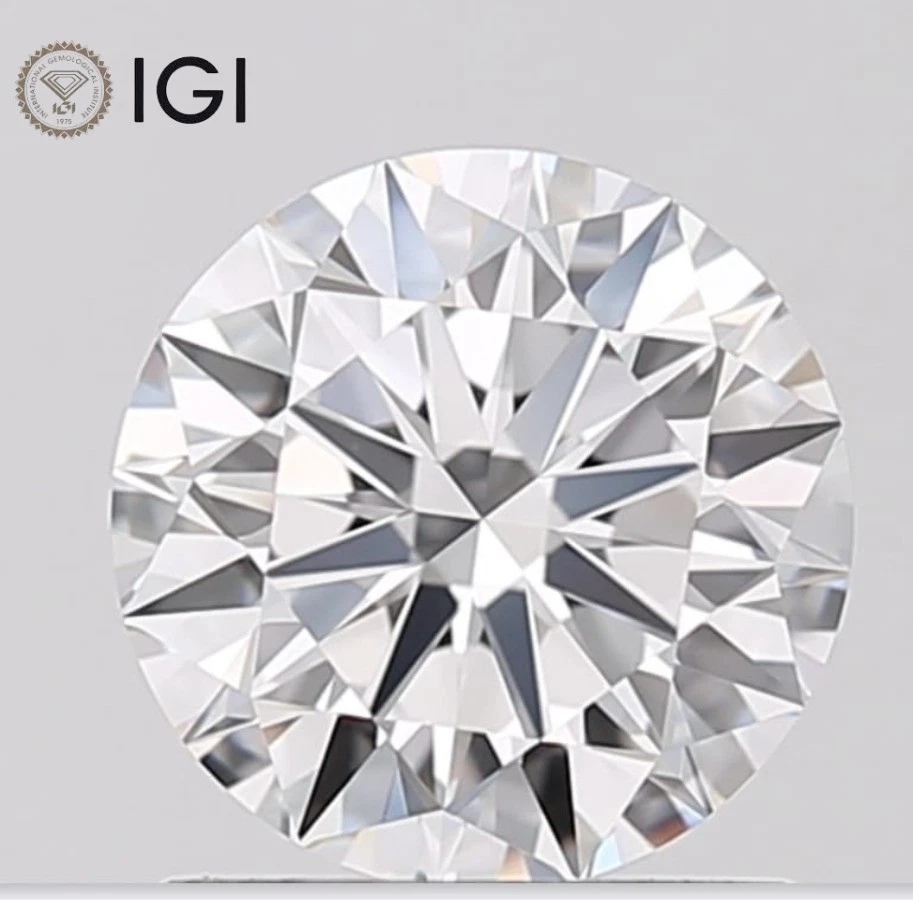 IGI Certified Lab Grown CVD Diamond ROUND Cut 1.02 Ct G Color VVS2 Clarity Stone - Image 1 of 4