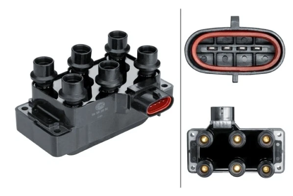 5DA 358 168-301 HELLA Ignition Coil for FORD USA,MAZDA - Image 1 of 1