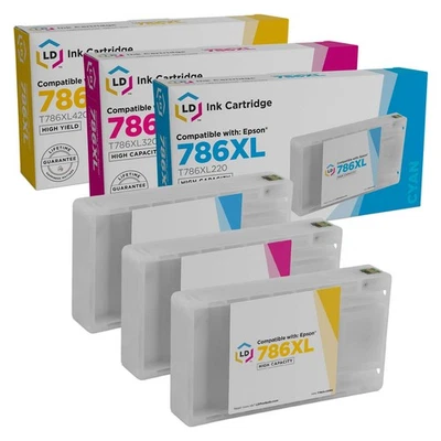LD 3Pk восстановленные чернила для Epson 786XL T786XL WorkForce Pro WF-4630 WF-4640 WF-5110 - Изображение 1 из 4