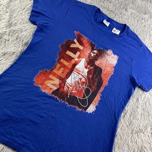 Nelly Shirt Womens Large Blue Rapper Singer Hip Hop Signature Concert Festival - Picture 1 of 7