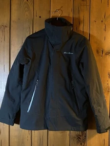 Eddie Bauer WeatherEdge Plus 3-in-1 Down Jacket Men's S Small Black Waterproof - Picture 1 of 11