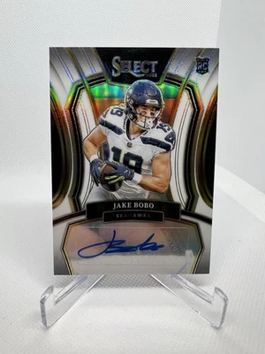 JAKE BOBO RC Auto White /35 Rookie Autograph Seahawks 2023 Panini Select - Image 1 of 3