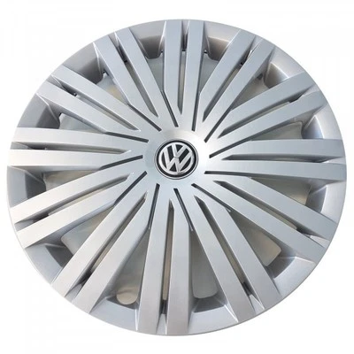 NEW 2015-2022 VW POLO- 15" STEEL WHEEL COVER TRIM RING SET SILVER 6C0601147CYTI - Image 1 of 2
