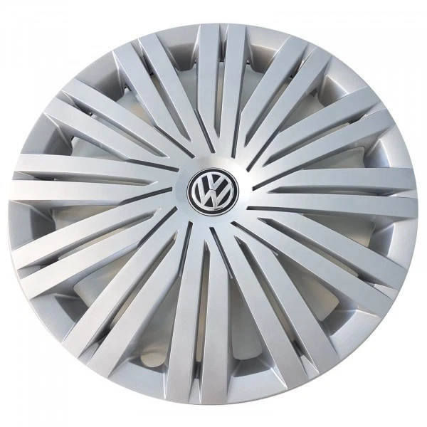 NEW 2015-2022 VW POLO- 15" STEEL WHEEL COVER TRIM RING UNIT SILVER 6C0601147CYTI - Image 1 of 2