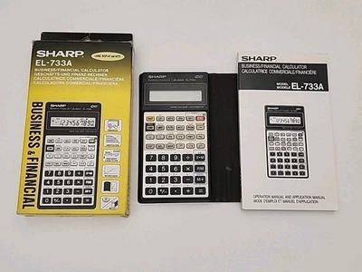 Vintage Sharp EL-733A Business & Financial Calculator In Original Box W/ Manual - Image 1 of 4