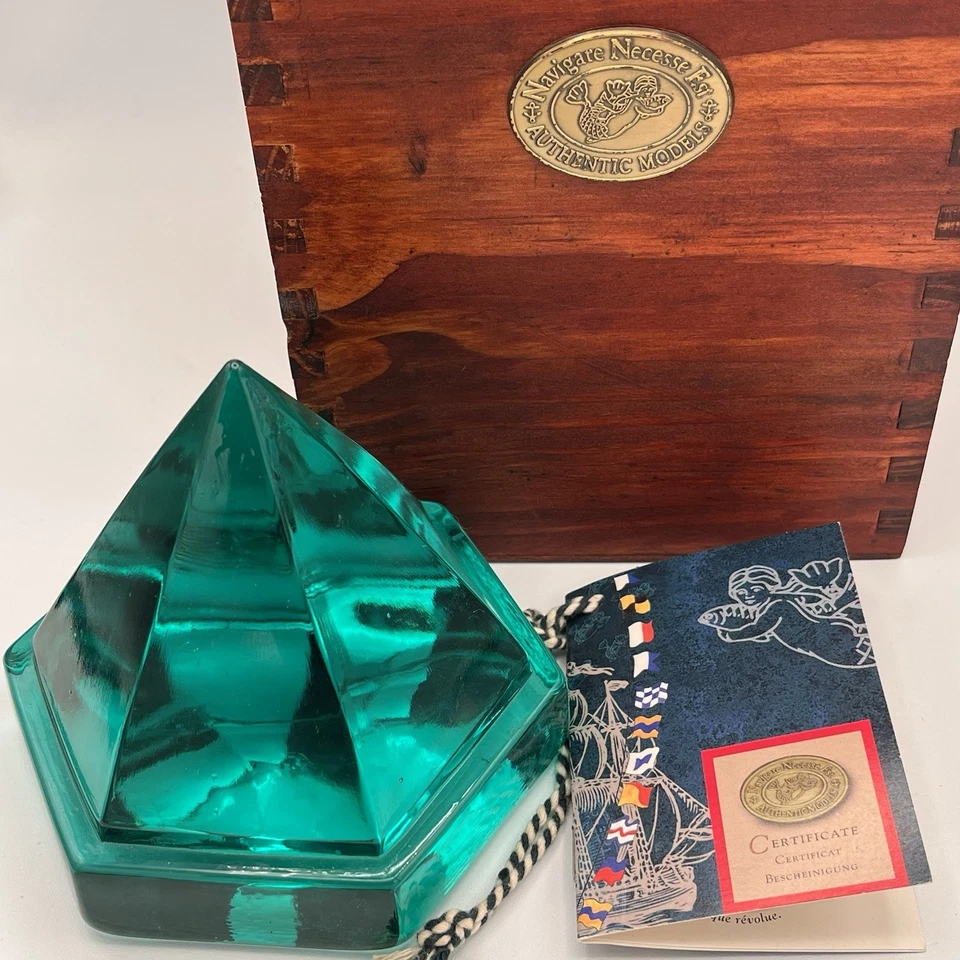 Deck Prism by Authentic Models Aqua Glass Deck Light with Certificate and Box - Image 1 of 4