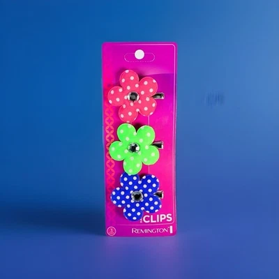 Pinzas para el cabello de lunares con flores y flores accesorios de moda para niñas Foto 1 de 4
